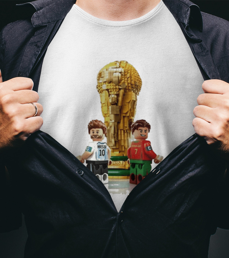 LEGO Football Legends Messi Ronaldo FIFA World Cup 2026 Mini Figures T-Shirt
