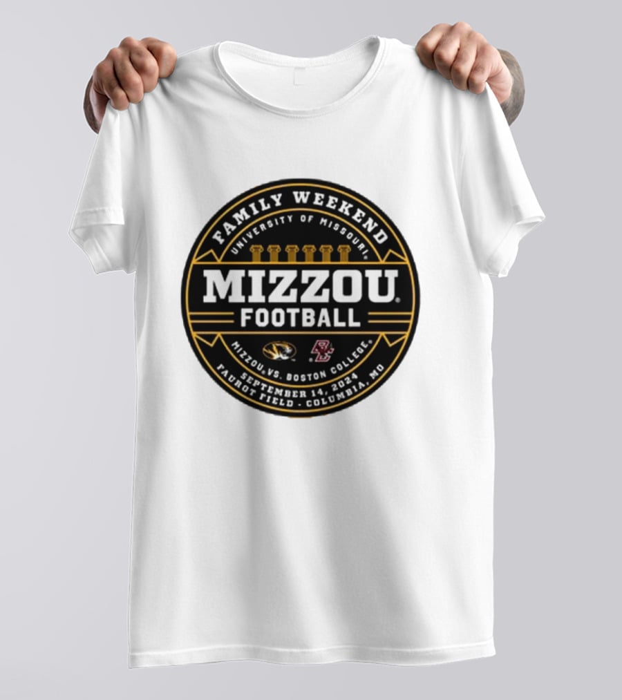 Family Weekend University Of Missouri Mizzou Football Vs Boston College September 14 2024 Faurot Field Columbia MO T-Shirt