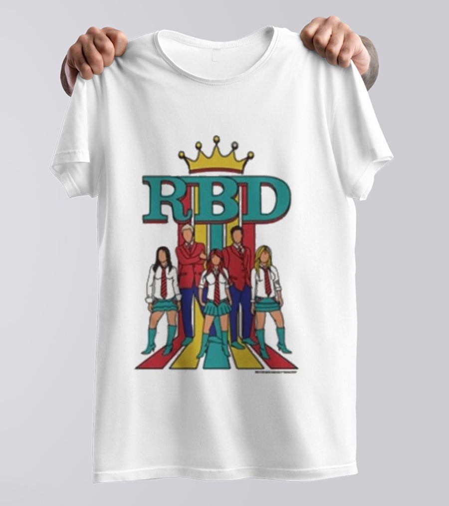 RBD Logo With Crown And Colorful Band Members T-Shirt