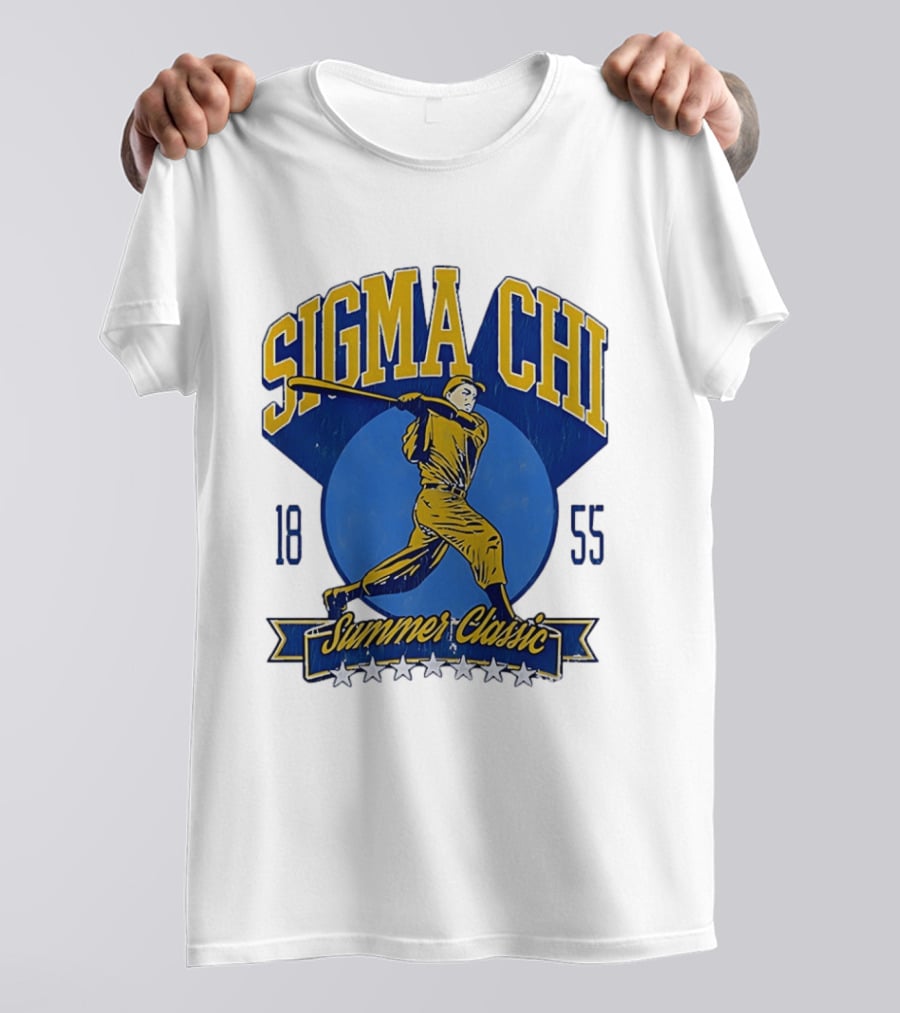 Sigma Chi Baseball Player Summer Classic 1855 T-Shirt