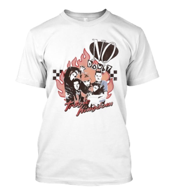 No Doubt Tragic Kingdom Band Flames And Checkerboard T-Shirt