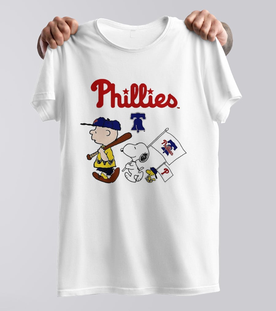 Philadelphia Phillies Snoopy Charlie Brown Woodstock MLB Fan 2025 T-Shirt