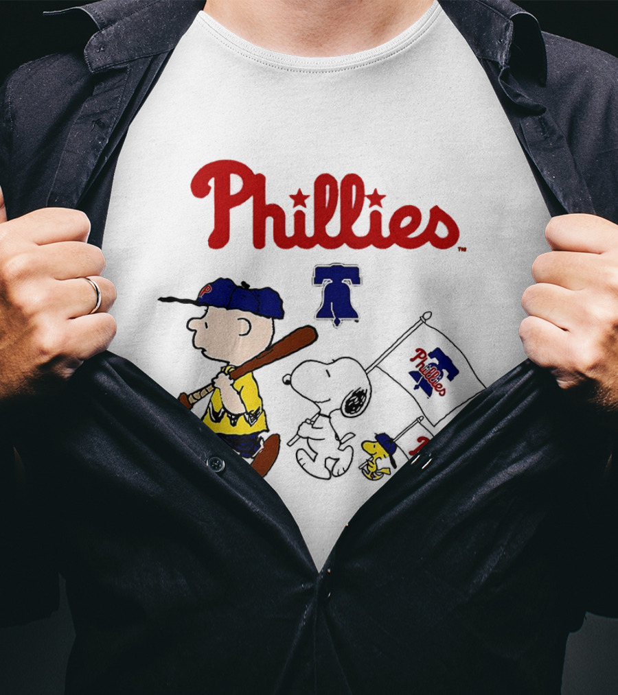 Philadelphia Phillies Snoopy Charlie Brown Woodstock MLB Fan 2025 T-Shirt