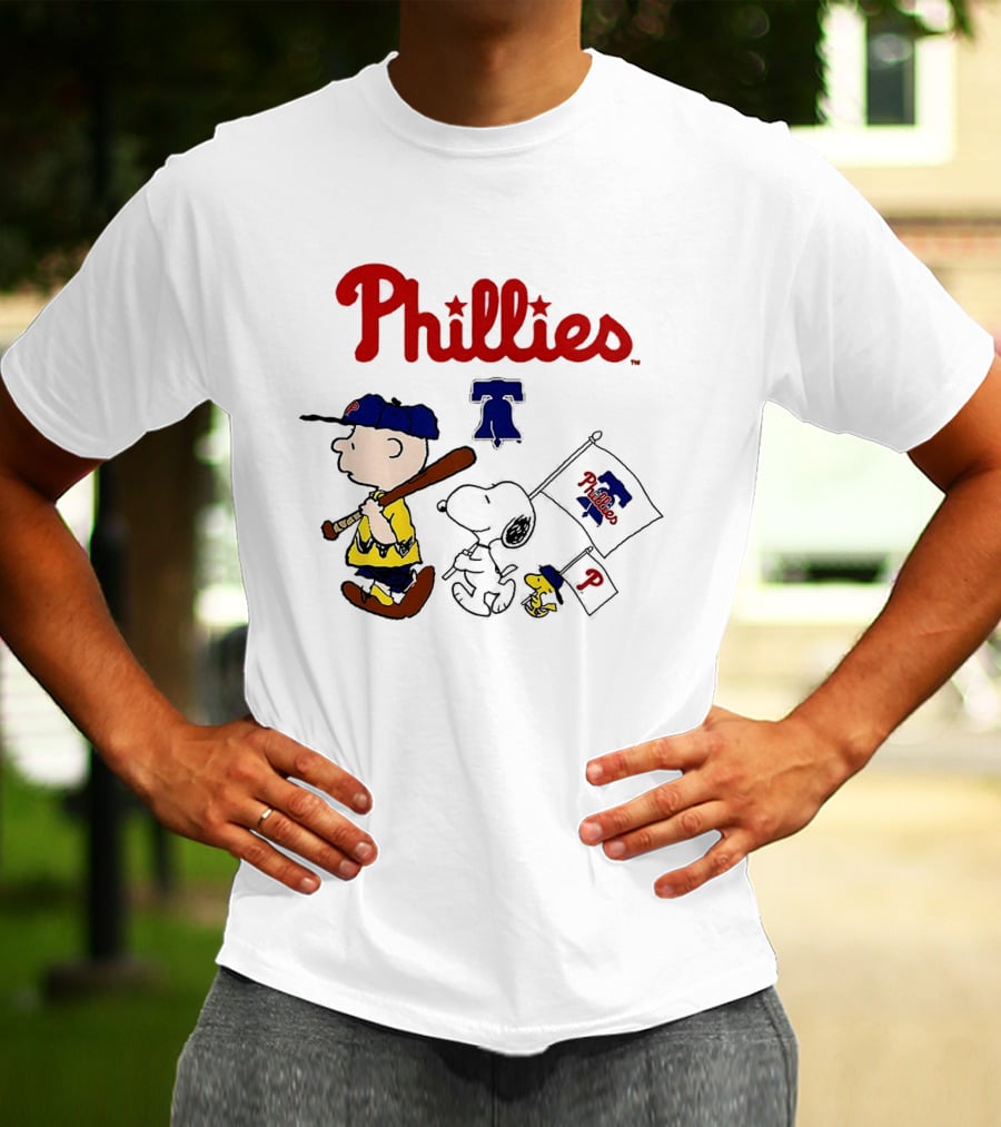 Philadelphia Phillies Snoopy Charlie Brown Woodstock MLB Fan 2025 T-Shirt