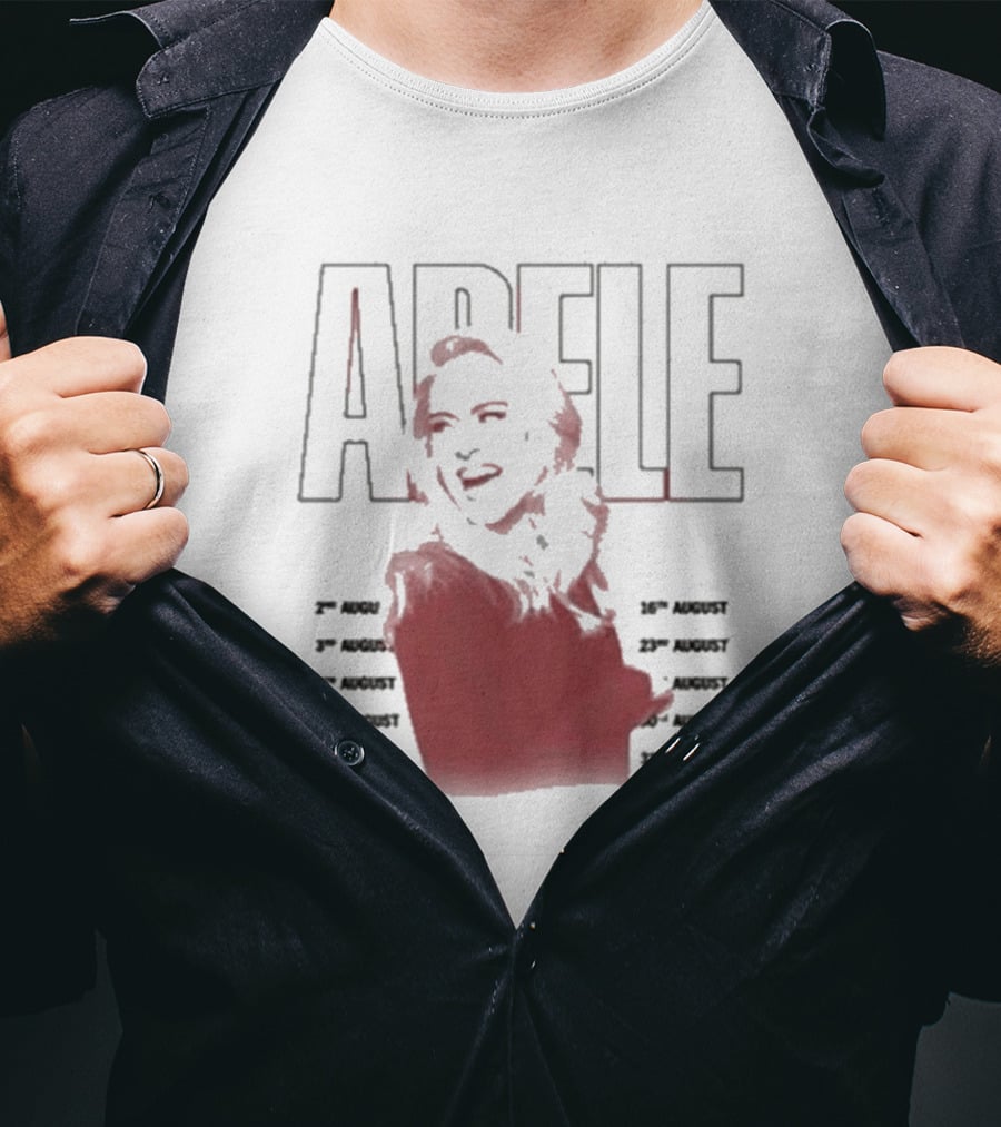 ADELE Live In Munich Pink Lips Concert Tour Dates T-Shirt