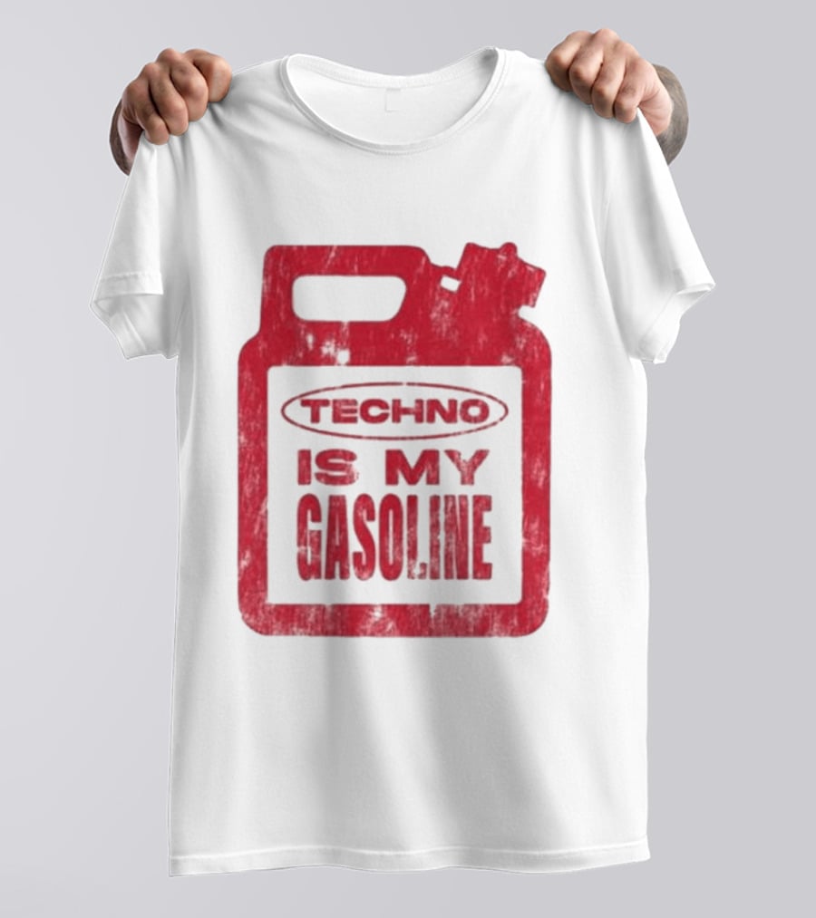 Techno Is My Gasoline Red Fuel Can T-Shirt