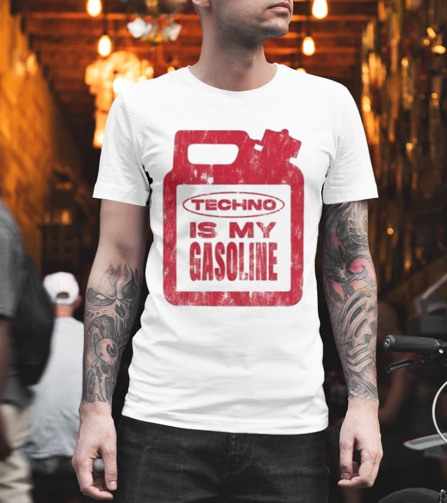 Techno Is My Gasoline Red Fuel Can T-Shirt