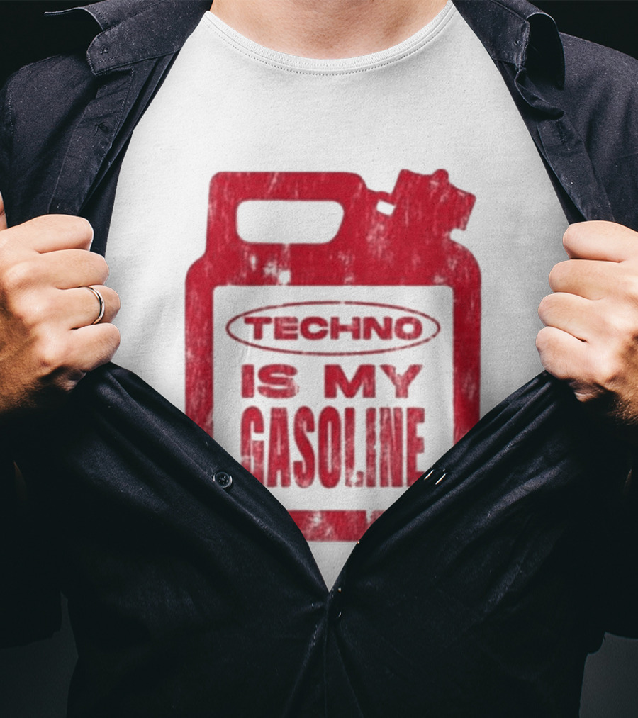 Techno Is My Gasoline Red Fuel Can T-Shirt