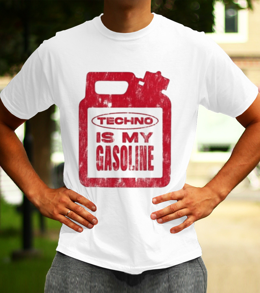 Techno Is My Gasoline Red Fuel Can T-Shirt