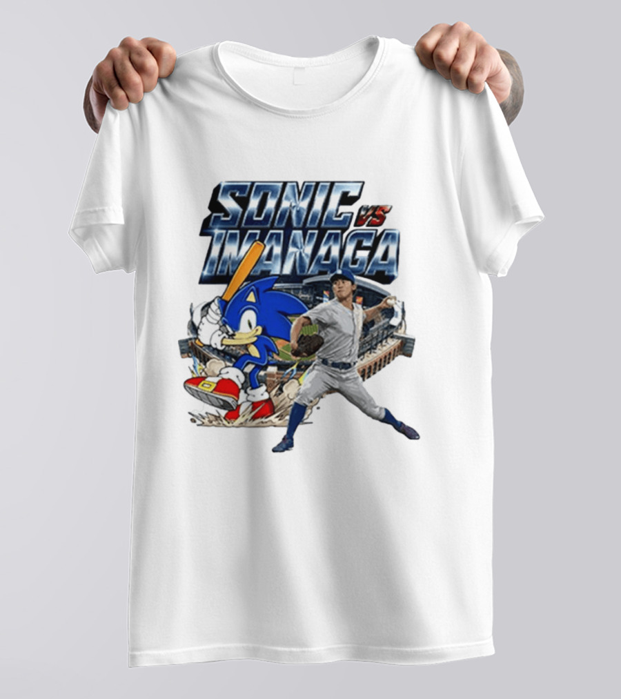 Sonic Vs Imanaga MLB Players Stadium Hedgehog Shota T-Shirt