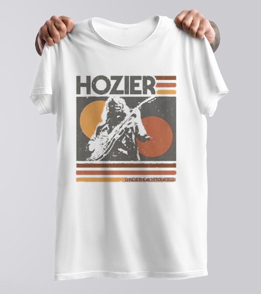 Hozier Unreal Unearth 2025 Tour Vintage Circles Guitar T-Shirt
