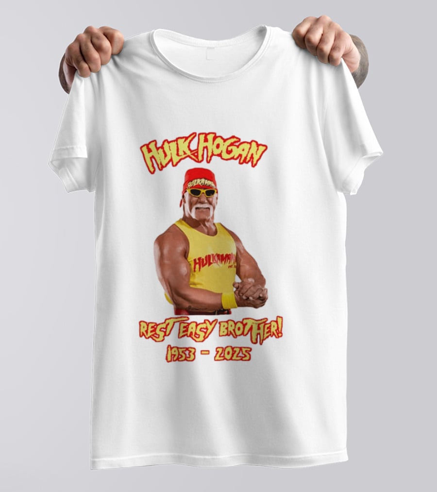 Hulk Hogan Rest Easy Brother 1953 2025 T-Shirt