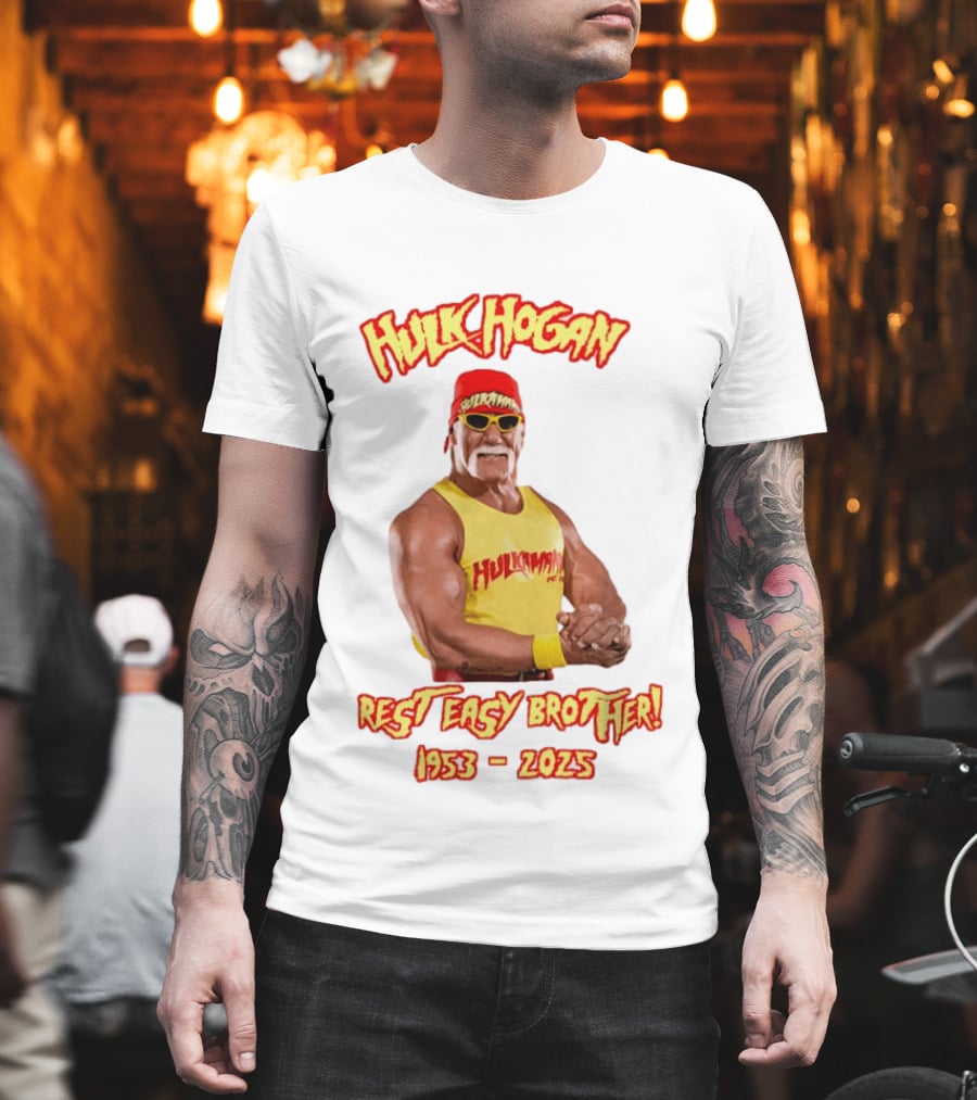 Hulk Hogan Rest Easy Brother 1953 2025 T-Shirt