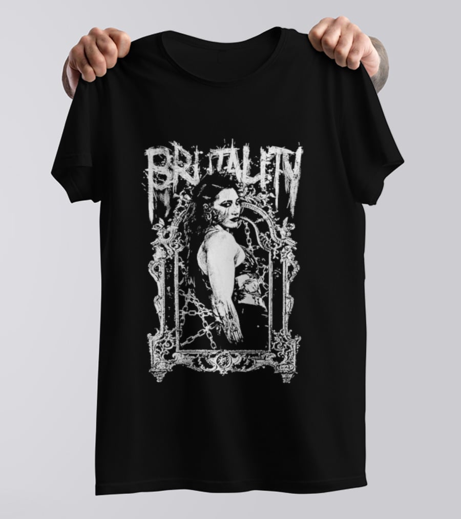 Rhea Ripley Chain Bow Down Brutality T-Shirt