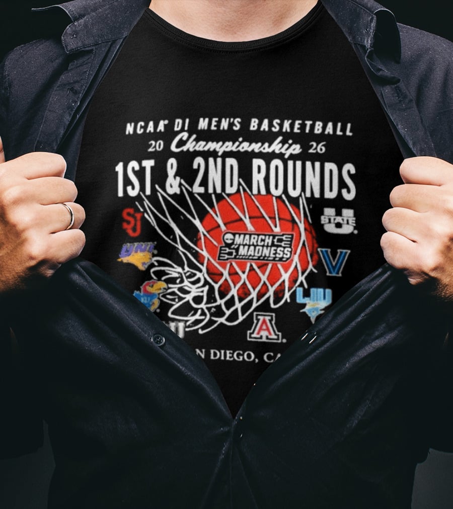NCAA DI Men's Basketball 2026 Championship 1st 2nd Rounds San Diego CA T-Shirt
