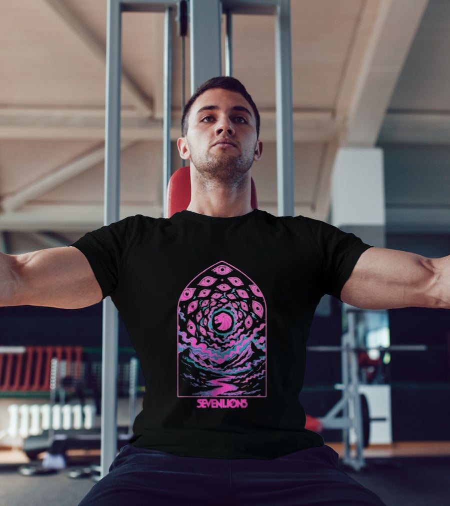 Seven Lions Pink Cosmic Spiral Vision T-Shirt