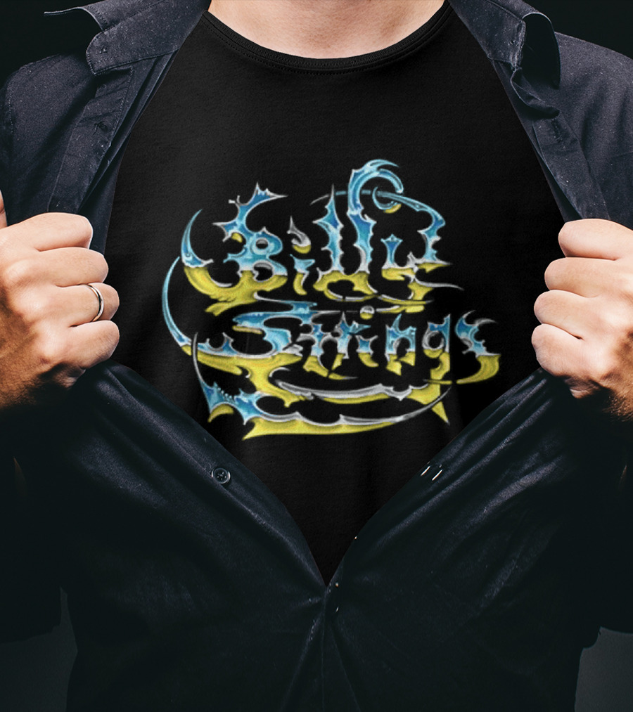Billy Strings Spring Tour Psychedelic Blue Yellow T-Shirt