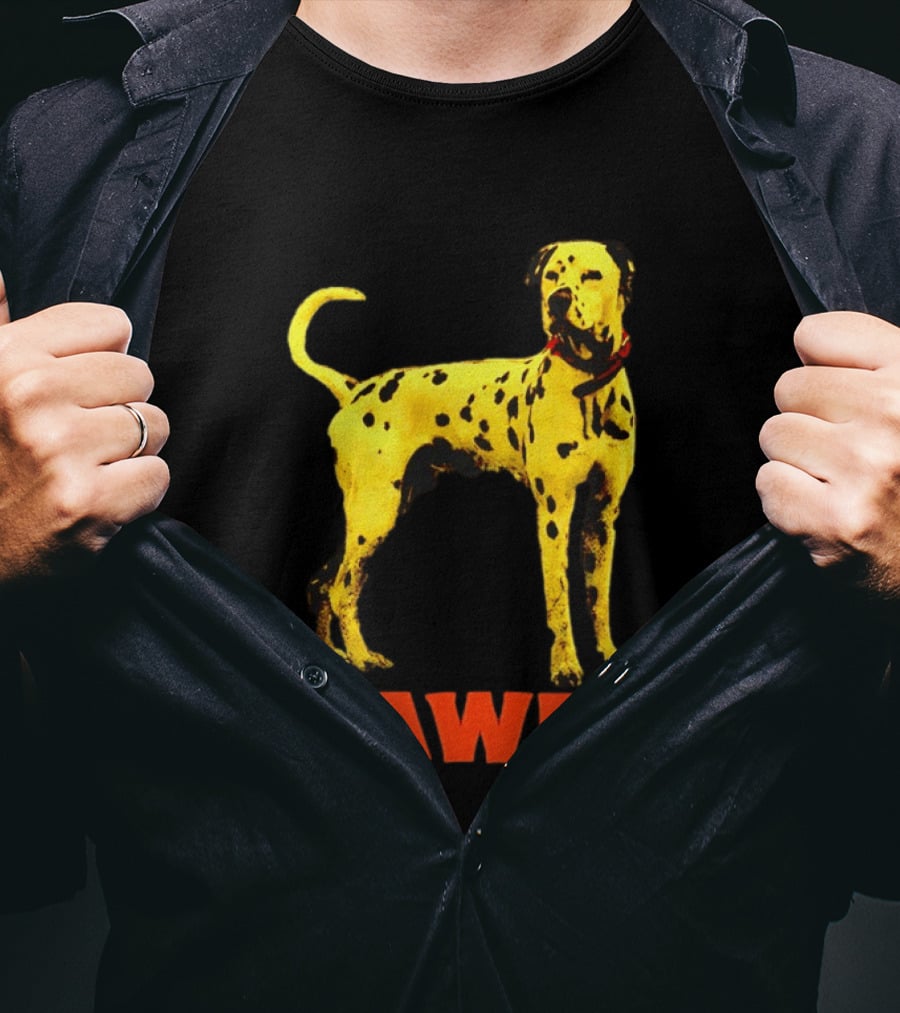 Dawes Dalmatian Dog Yellow And Red T-Shirt