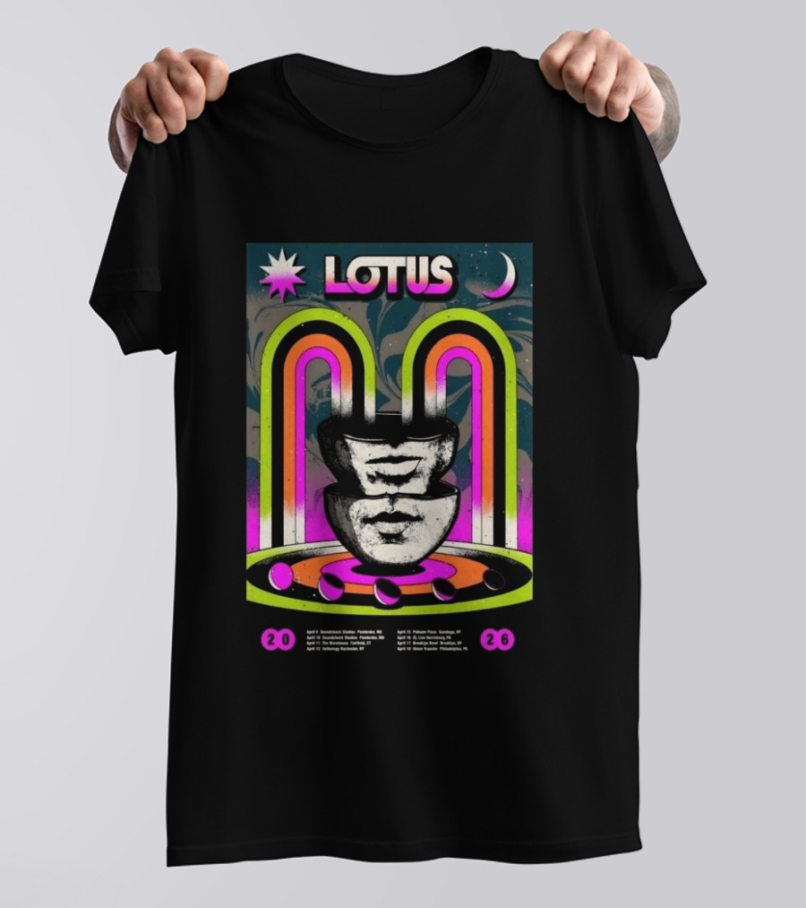 Lotus Spring 2026 Tour Dates Soundcheck Theater Fibonacci Soundstage Photon Plaza Stage Theatre T-Shirt