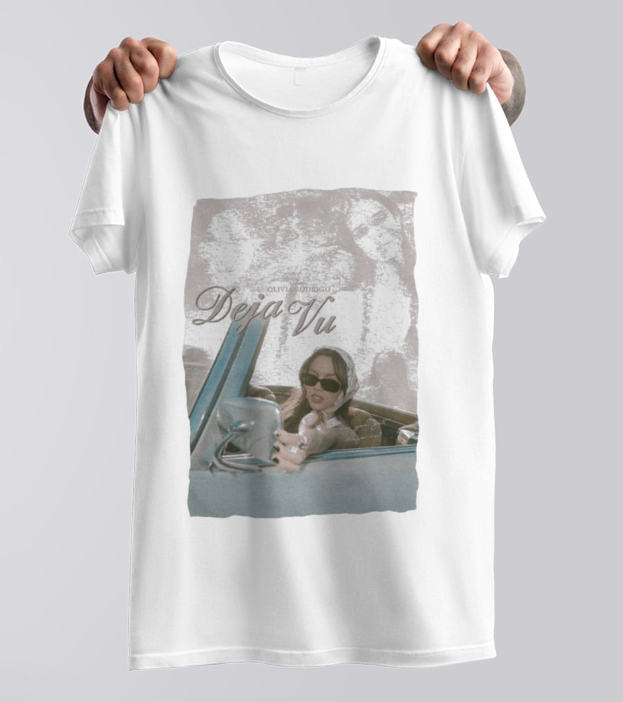 Olivia Rodrigo Deja Vu Vintage Car Photo And Elegant T-Shirt