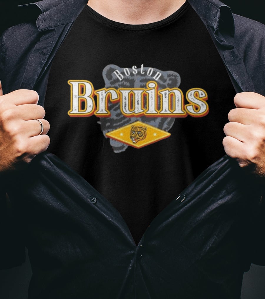 Boston Bruins NHL Vintage Black Bear T-Shirt