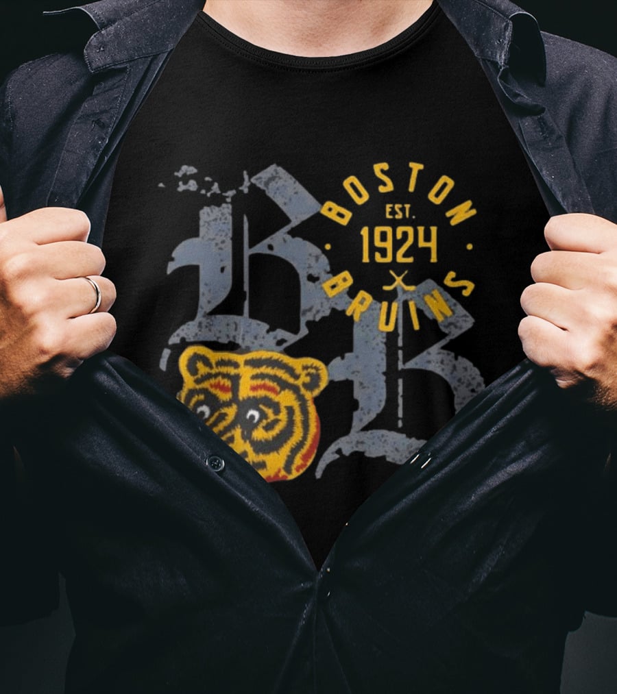Boston Bruins EST 1924 Long Haul Classic Team Bear T-Shirt