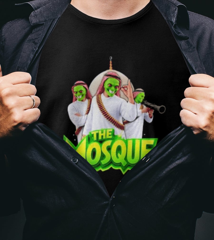 The Mosque Mask Green Faces Characters T-Shirt