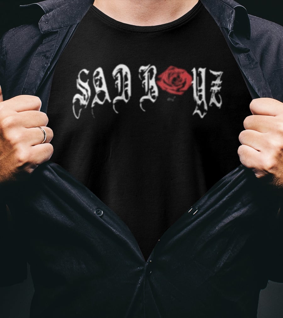 Sad Boyz Broken Red Rose T-Shirt