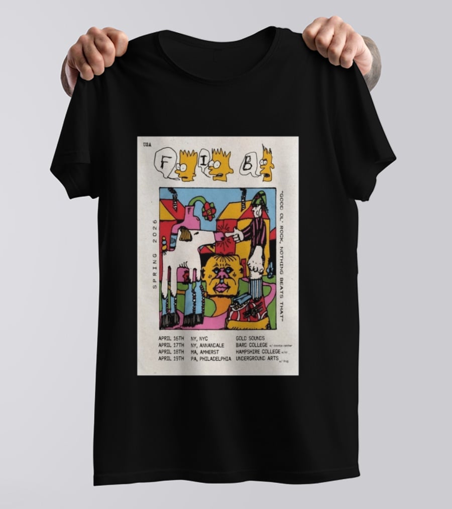 Fib Band Spring 2026 Tour Good Ol' Rock Iconic Dates USA Locations T-Shirt