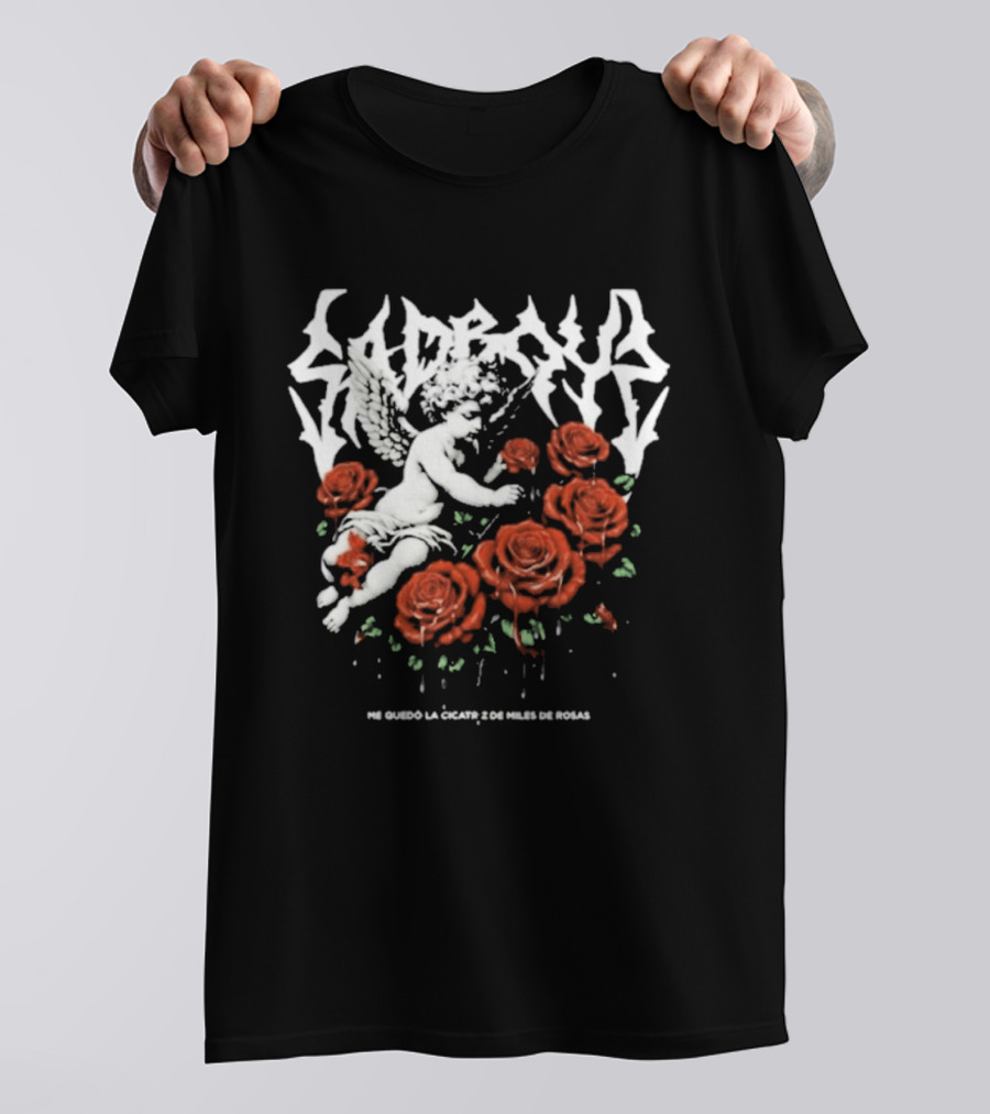 Sad Boyz Fallen Angel Among Miles De Rosas Me Quedo La Cicatriz T-Shirt