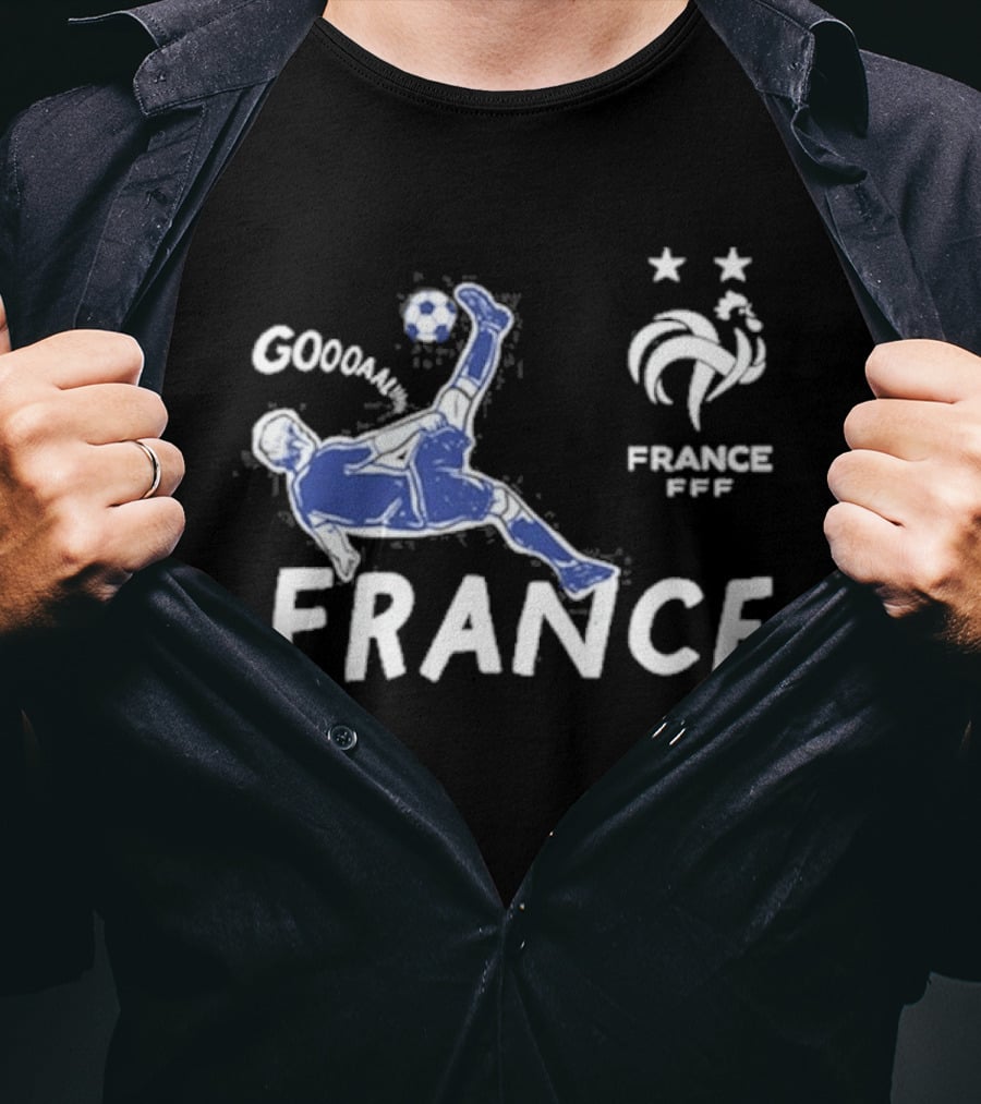FRANCE National Team FFF Goool Soccer Star Navy T-Shirt
