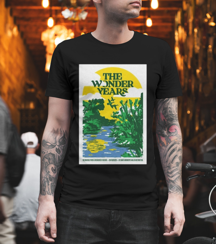 The Wonder Years St Andrew's Hall Detroit Michigan April 3 2026 Knuckle Puck Weakened Friends T-Shirt
