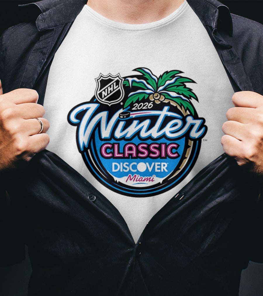 2026 NHL Winter Classic Discover Miami Palm Tree T-Shirt