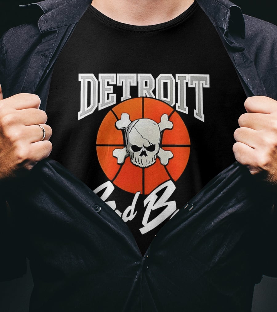 Detroit Bad Boys Skull Basketball T-Shirt