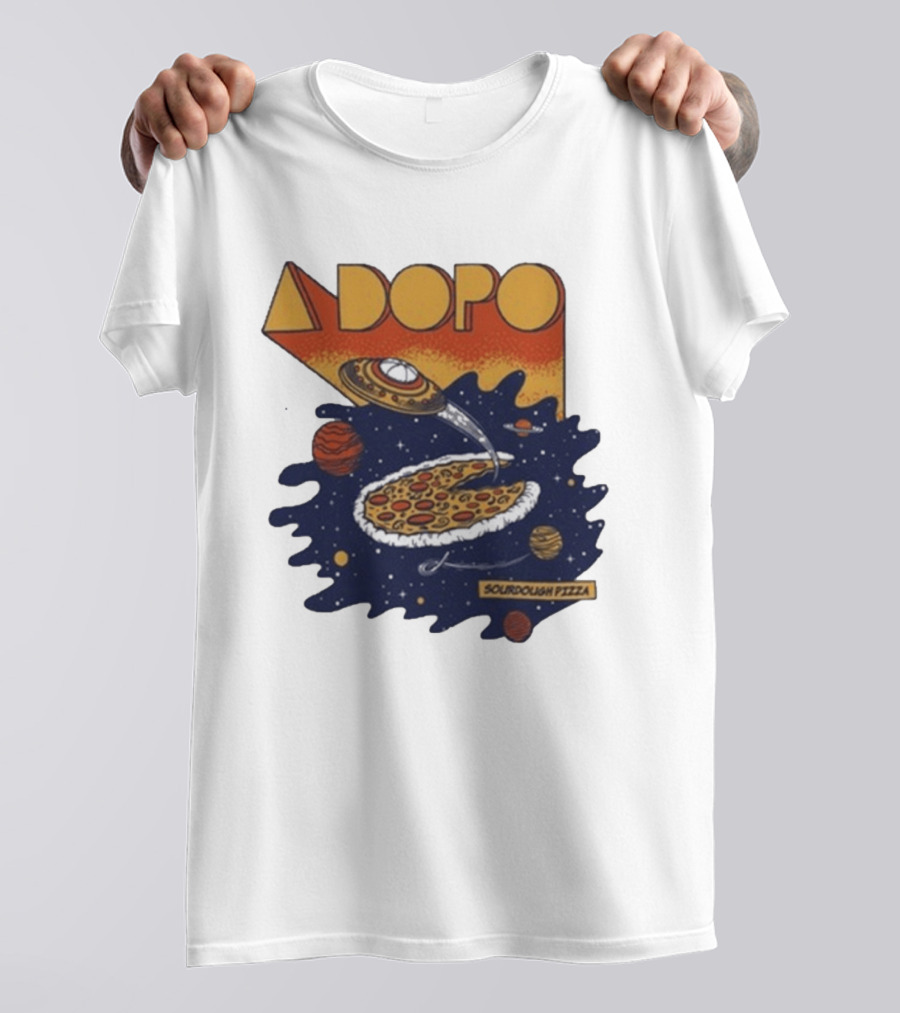 A Dopo UFO Sourdough Pizza Space Adventure T-Shirt