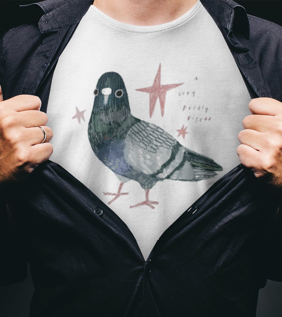 A Very Pretty Pigeon With Red Stars T-Shirt