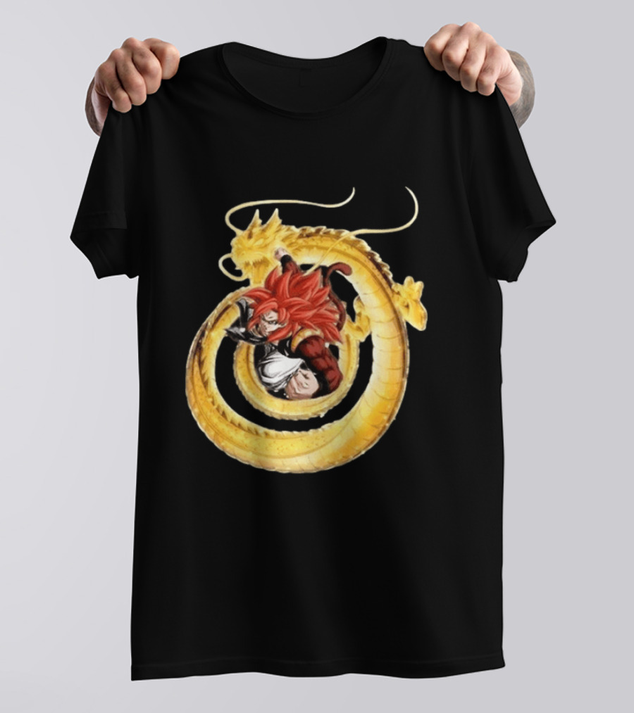 Dragon Ball Games Battle Hour 2026 Dokkan Battle Super Saiyan 4 Gogeta Shenron T-Shirt