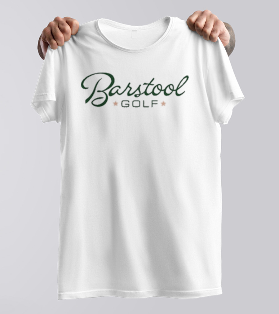 Barstool Golf Green Script With Orange Asterisks T-Shirt