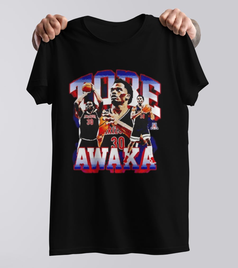 Tobe Awaka Arizona Wildcats Basketball Player Number 30 T-Shirt