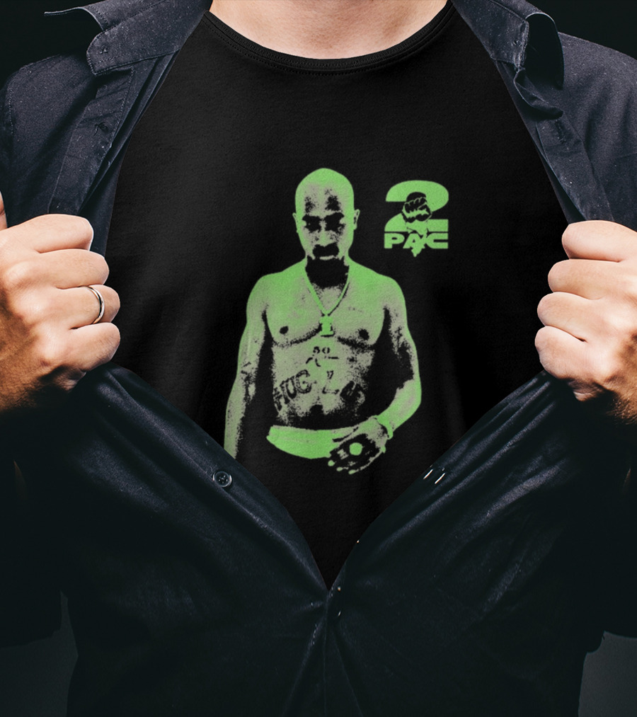 Tupac Shakur 2pac Thug Life Neon T-Shirt