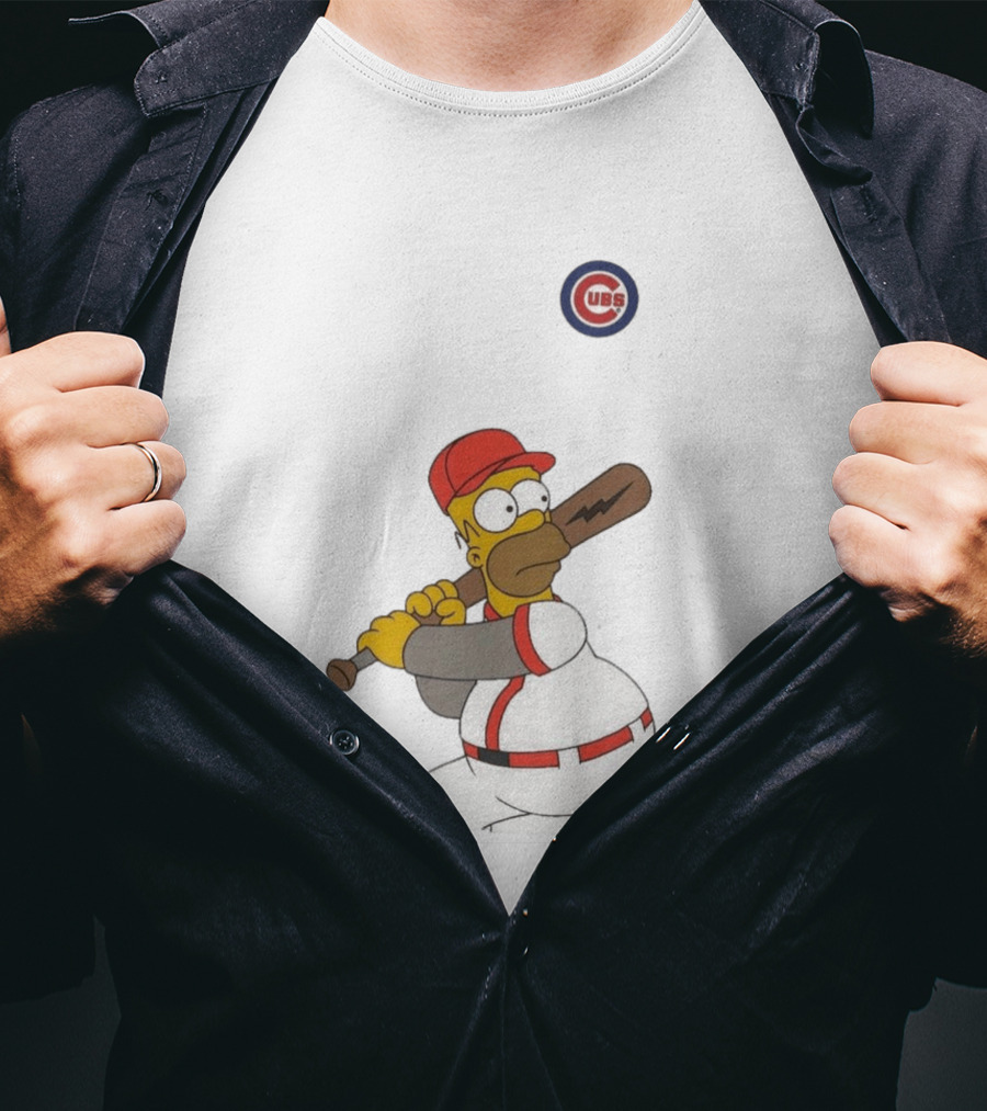 Chicago Cubs MLB Homer Simpson Wonderbat T-Shirt
