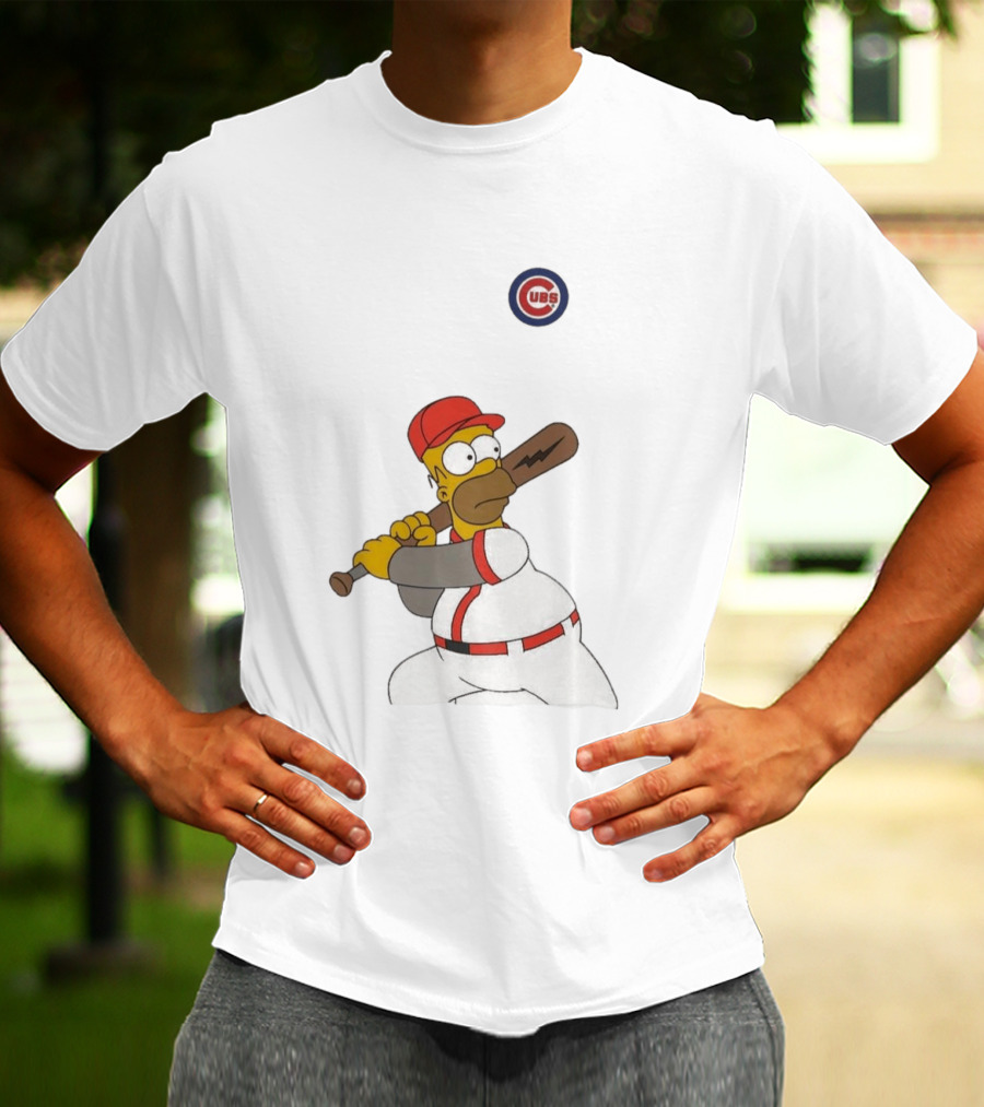 Chicago Cubs MLB Homer Simpson Wonderbat T-Shirt