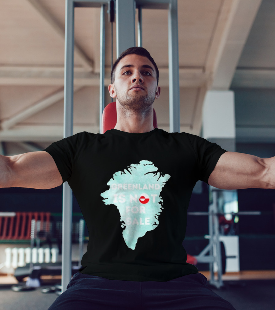 Greenland Is Not For Sale Map Design With Flag T-Shirt