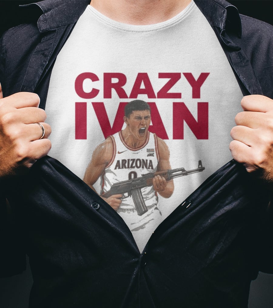 Crazy Ivan Arizona Basketball Player Holding Rifle T-Shirt