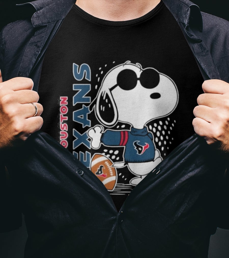 Houston Texans Snoopy Football 2026 Peanuts Collaboration T-Shirt
