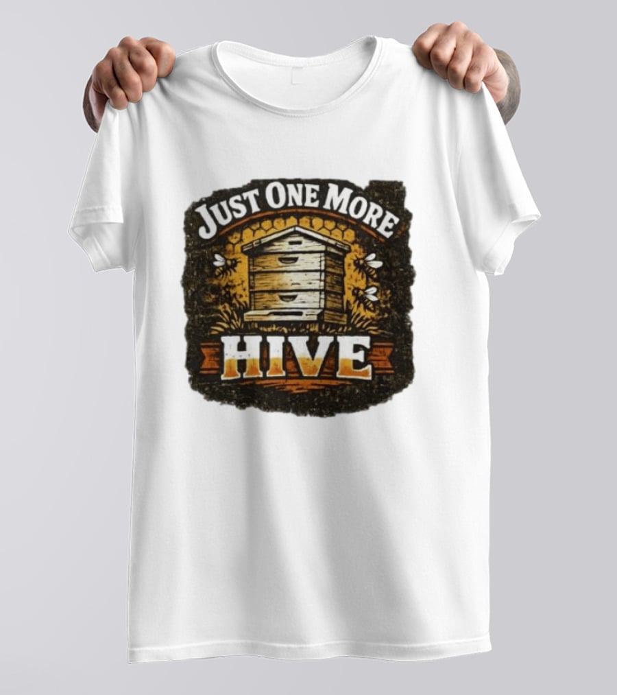Just One More Hive Beekeeping Bees Honeycomb Apiary T-Shirt