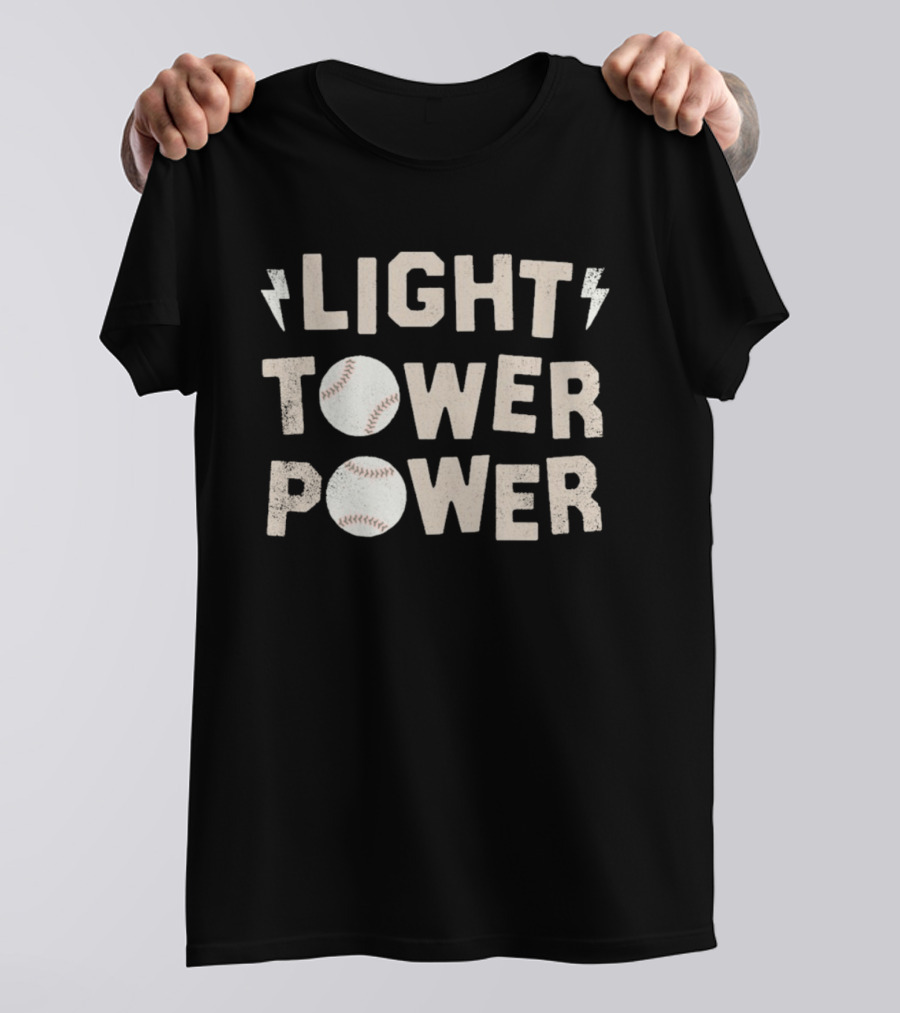 LIGHT TOWER POWER Baseball Lightning T-Shirt