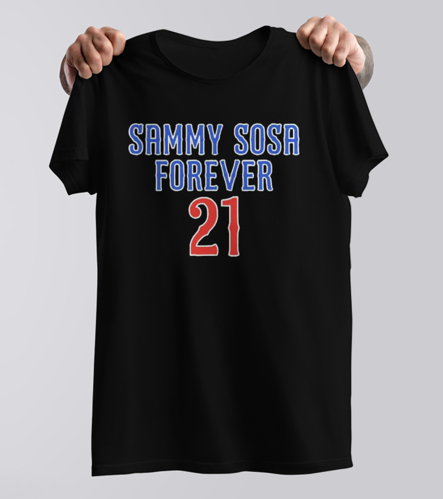 Sammy Sosa Forever 21 Cubs Red Licensed T-Shirt