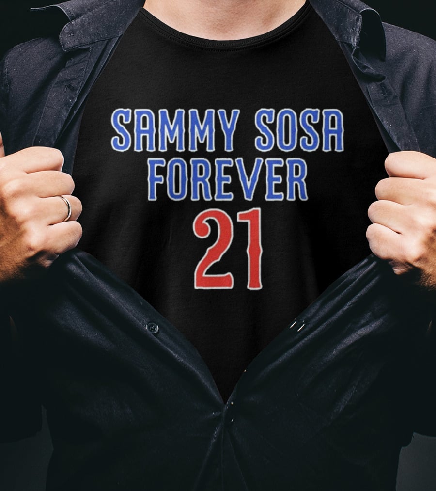 Sammy Sosa Forever 21 Cubs Red Licensed T-Shirt
