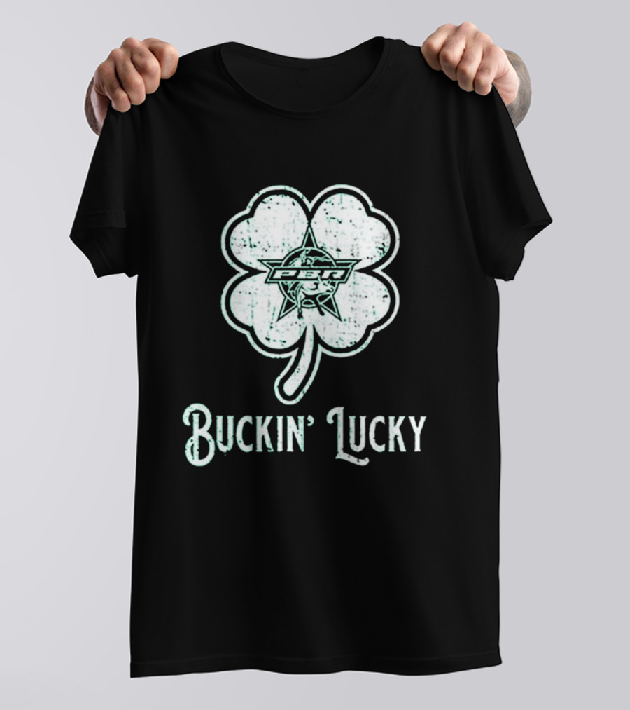 Pbr Buckin' Lucky St. Patrick's Day Clover T-Shirt